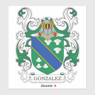 Gonzalez Family Crest Sticker