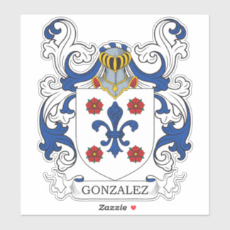 Gonzalez Family Crest Sticker