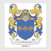 Gonzalez Family Crest Sticker (Vel)