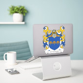 Gonzalez Family Crest Sticker (Laptop op bureau)