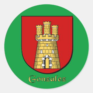 Gonzalez Family Shield Stickers