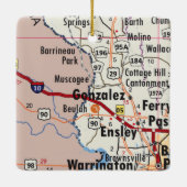 Gonzalez Florida Map Keramisch Ornament (Achterkant)