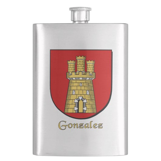 Gonzalez Heraldic Shield Heupfles (Voorkant)