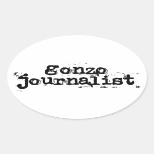 Gonzo Journalist Ovale Sticker