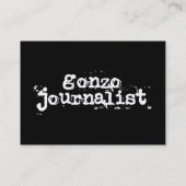 Gonzo Journalist Visitekaartje (Achterkant)