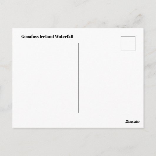 Gooafoss IJsland Waterfall Briefkaart (Achterkant)