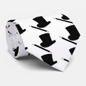 goochelaar bovenhoed en toverstaf stropdas (Opgerold)