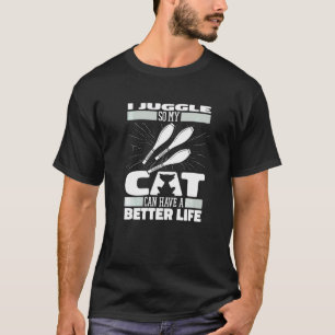 Goochelaar Kat Artiest Circus Goochelen Jongleren T-shirt