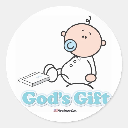 GoochiCoo - Gods cadeau Ronde Sticker (Voorkant)