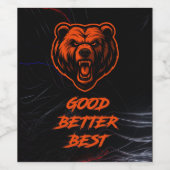 Good Better Best Never Let It Rest Wijn Etiket (Enkel label)
