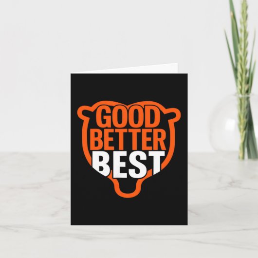 Good Better Never Let It Rest Motivation Bear Claw Kaart (Voorkant)