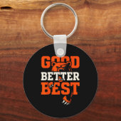 Good Better Never Let It Rest Motivation Bear Sleutelhanger (Voorkant)