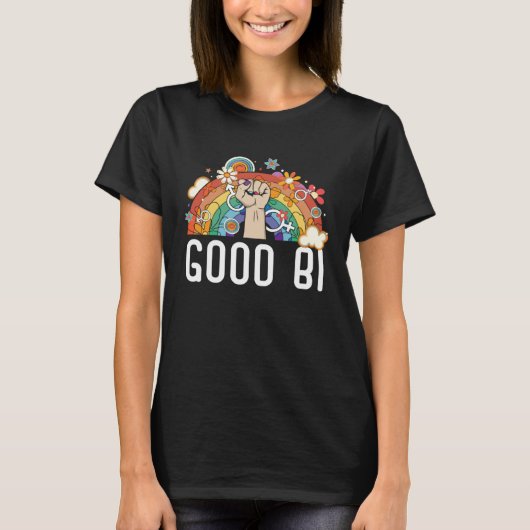 Good Bi Bisexual Rainbow Pride March Bisexuality L T-shirt (Voorkant)