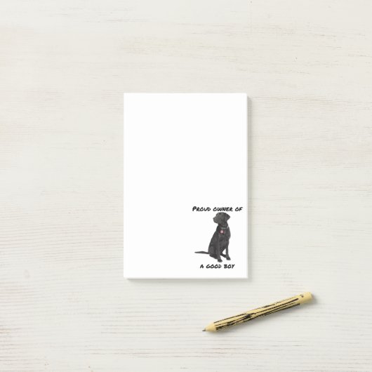 Good Boy Black Lab Post-it® Notes (Op bureau)