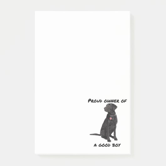 Good Boy Black Lab Post-it® Notes (Voorkant)