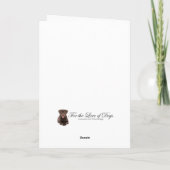 Good Boy Chocolate Lab Kerstmis Kaart (Achterkant)