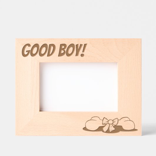 Good Boy Dog Bone Gegraveerde Lijstjes (Voorkant)