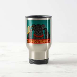 Good Chien Bad Chien Travel Mug - Stephen Huneck