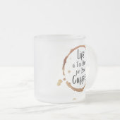 Good Coffee Only Frosted Glass Mug (Devant droit)