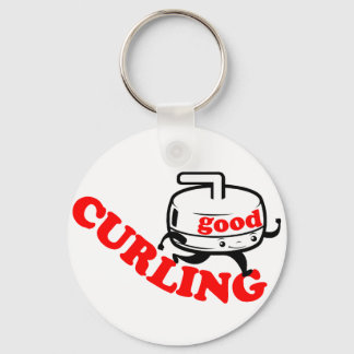 [ GOOD CURLING ] Retro "Stone Guy" Giften door SKO Sleutelhanger