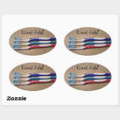 Good Dental Hygiene - Toothbrushes Ovale Sticker (Vel)