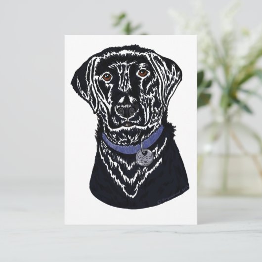 "Good Dog" Flat Dank u kaart (Staand voorkant)