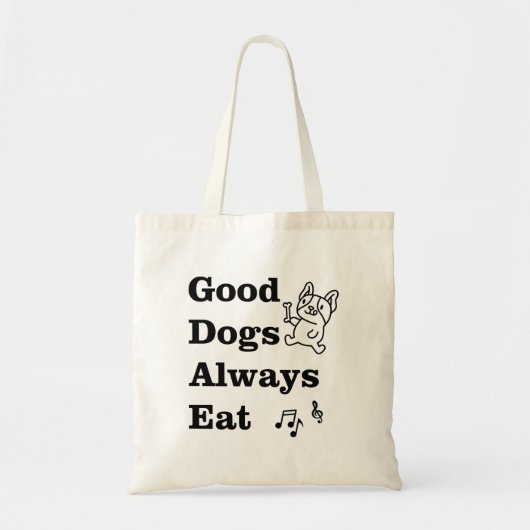 Good Dogs Always Eat GDAE Music Theory Tote Bag (Voorkant)