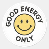 Good Energy Only Cute Similey Sticker (Devant)