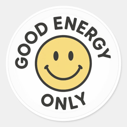 Good Energy Only Cute Similey Sticker (Devant)