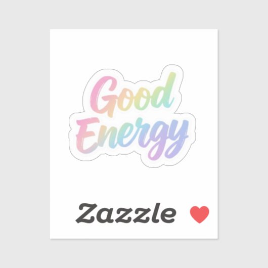 Good Energy Positive Quote Typography Design Sticker (Vel)