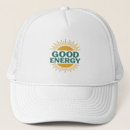 Good Energy- Retro Sunburst Positive Vibes Design Trucker Pet