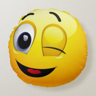 Good Feeling Emoji Rond Kussen
