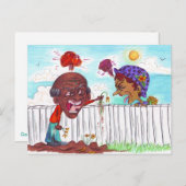 Good Fences Make Good Neighbors Postcard Briefkaart (Voorkant / Achterkant)