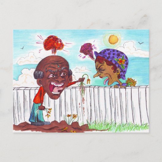 Good Fences Make Good Neighbors Postcard Briefkaart (Voorkant)