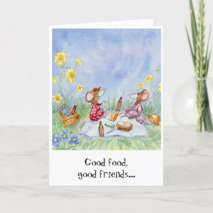 "Good Food, Good Friends" - Birthday Card Bedankkaart