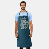 Good Food Good Life Apron Schort (Gedragen)