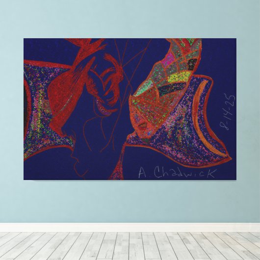 Good Fortune and Happiness Stretched Canvas Print (Insitu (Houten vloer))