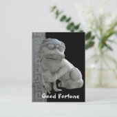 Good Fortune Foo Dog Briefkaart (Staand voorkant)
