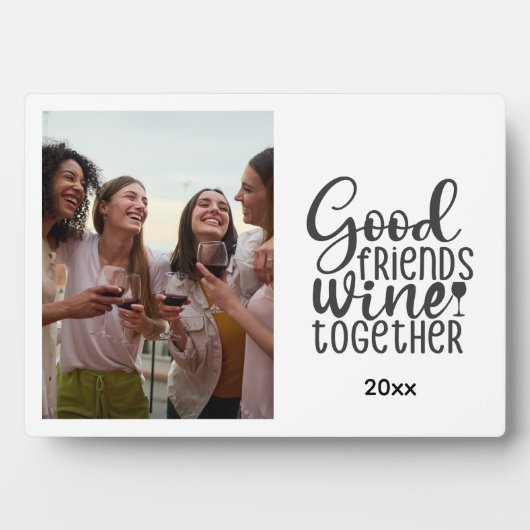 Good Freinds Wine Together Photo Fotoplaat (voorkant)