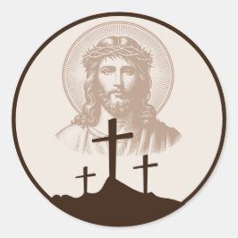 Good Friday Catholic Adoration – Lent Devotional  Ronde Sticker