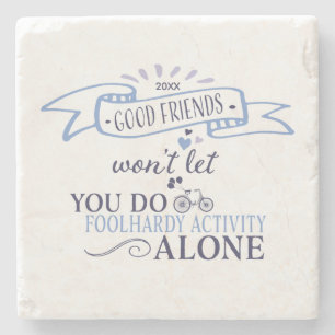Good Friends Funny Typography Quote Stenen Onderzetter