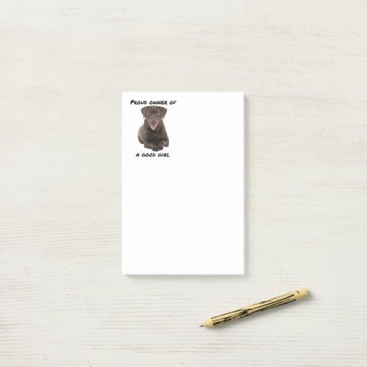 Good Girl Chocolate Lab Post-it® Notes (Op bureau)