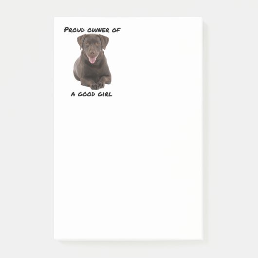 Good Girl Chocolate Lab Post-it® Notes (Voorkant)