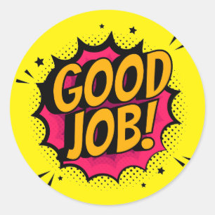 Good Job Comic Book Pop Art Sticker