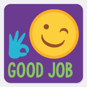 Good Job Emoji Vierkante Sticker