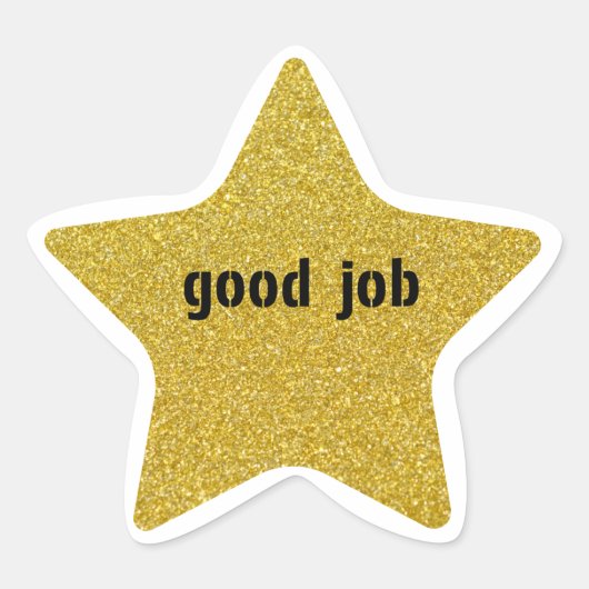 Good Job Gold Star Ster Sticker (Voorkant)