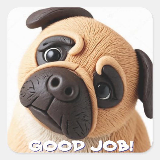 GOOD JOB PUG STICKER (Devant)