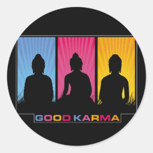 Good Karma Buddhas Ronde Sticker