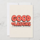 Good Laughs, Good Love - Carte Relation (Devant)