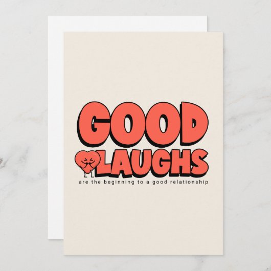 Good Laughs, Good Love - Carte Relation (Devant / Derrière)